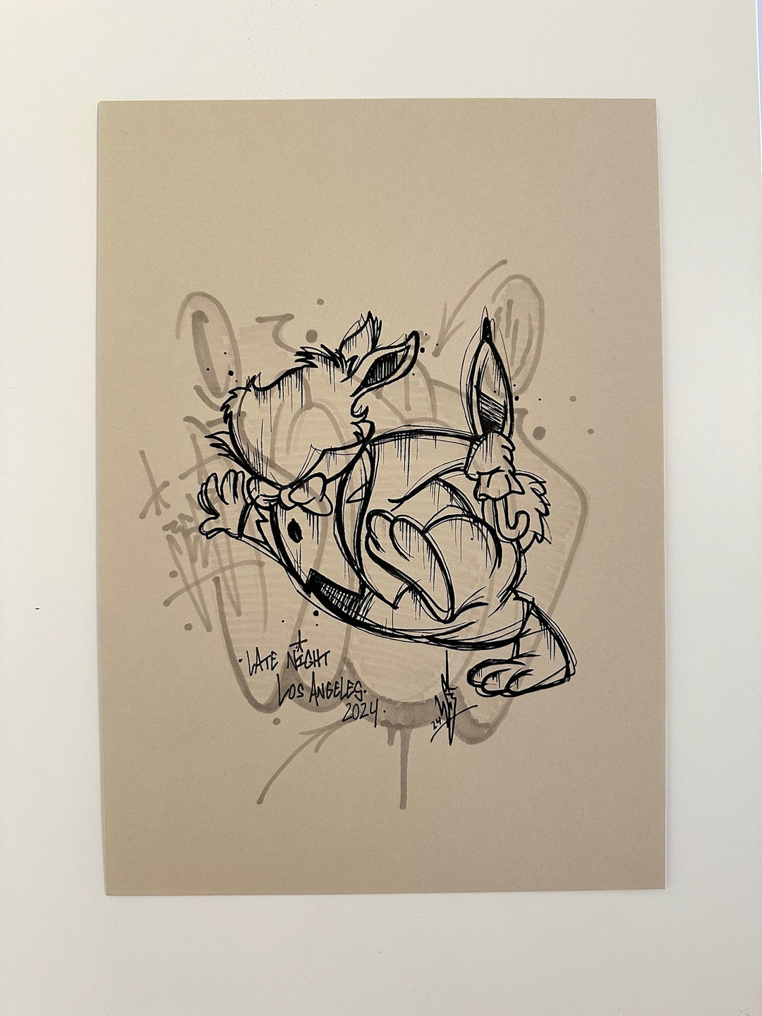 "White Rabbit on Paper" by Jeej