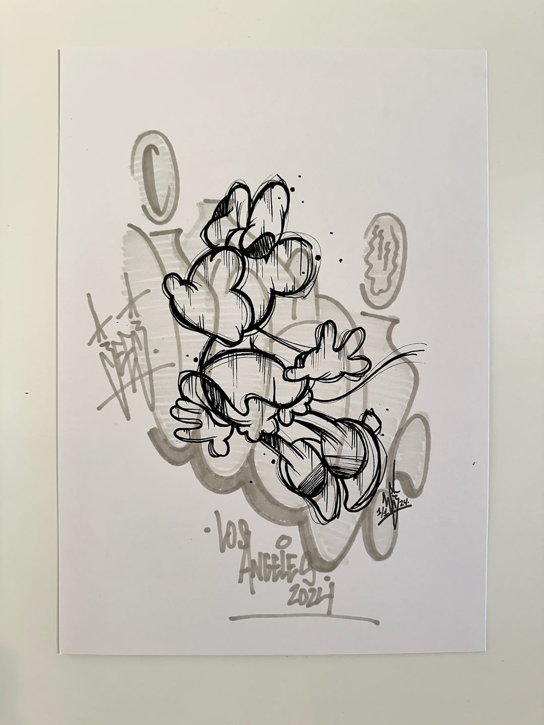 "Minnie Mouse on Paper" by Jeej