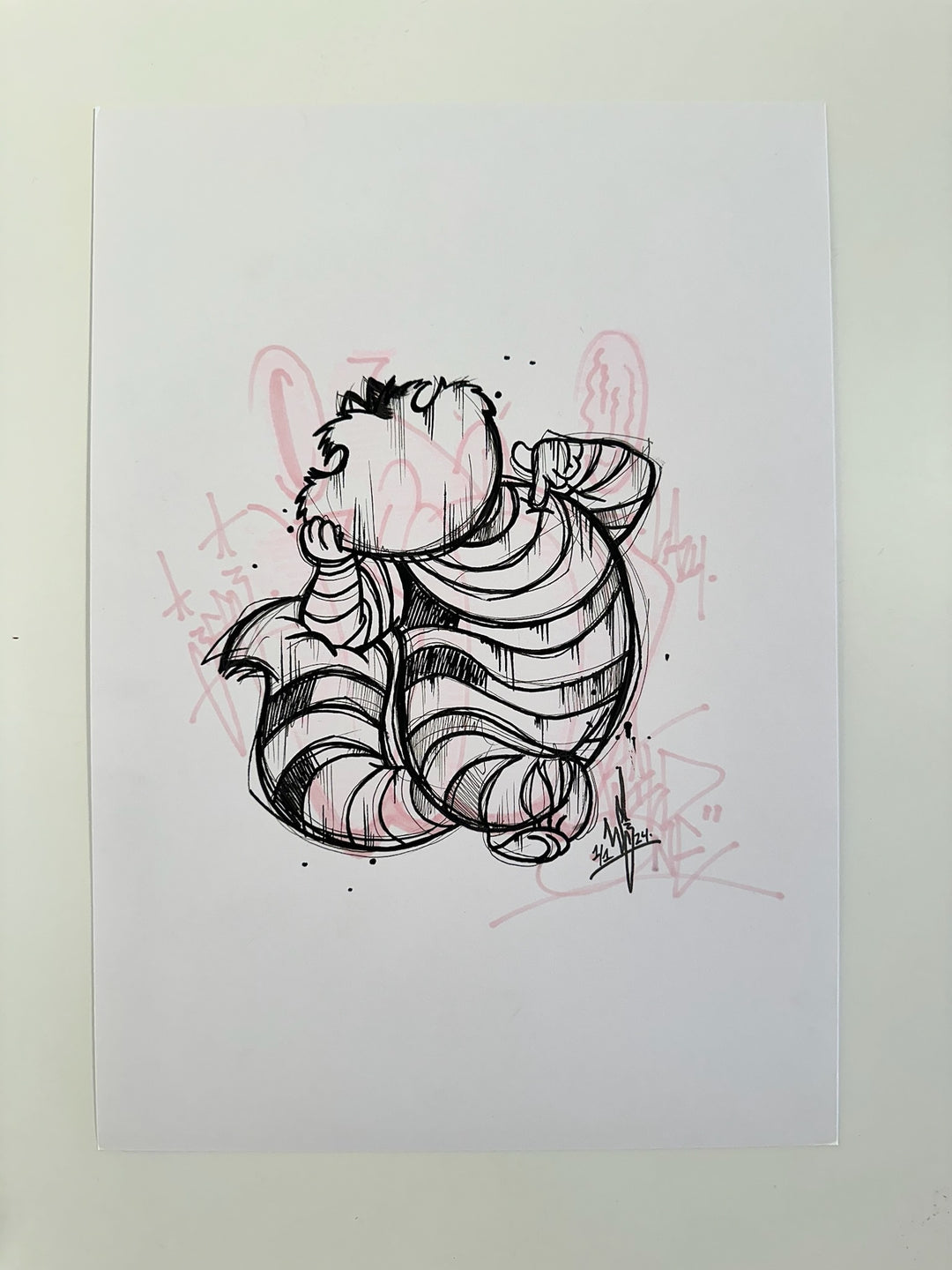 "Cheshire Cat on Paper" by Jeej