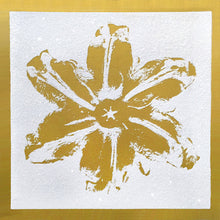 Load image into Gallery viewer, &quot;Power Flower, Gold on White&quot; by Rubem Robierb