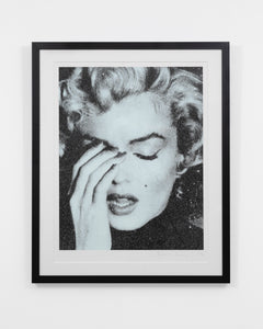 "Marilyn Crying, Cloud Blue & Black" by Russell Young
