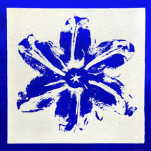 Load image into Gallery viewer, &quot;Power Flower, Blue on White&quot; by Rubem Robierb