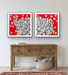 "Fearless Painter" Diptych Print by Flore
