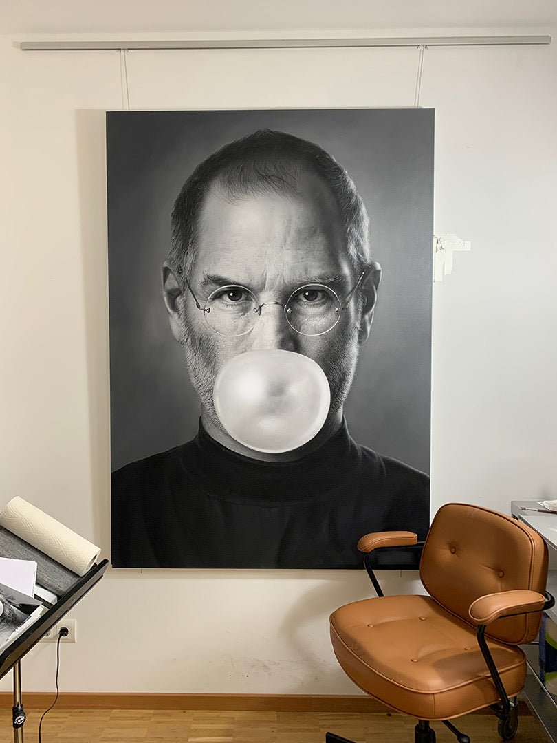 "iBubble - Steve Jobs" by Michael Moebius