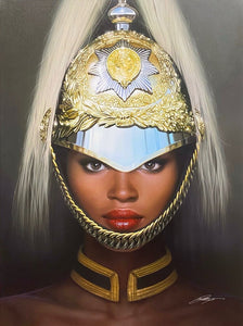 "Naomi Campbell Queens Guard" by Michael Moebius